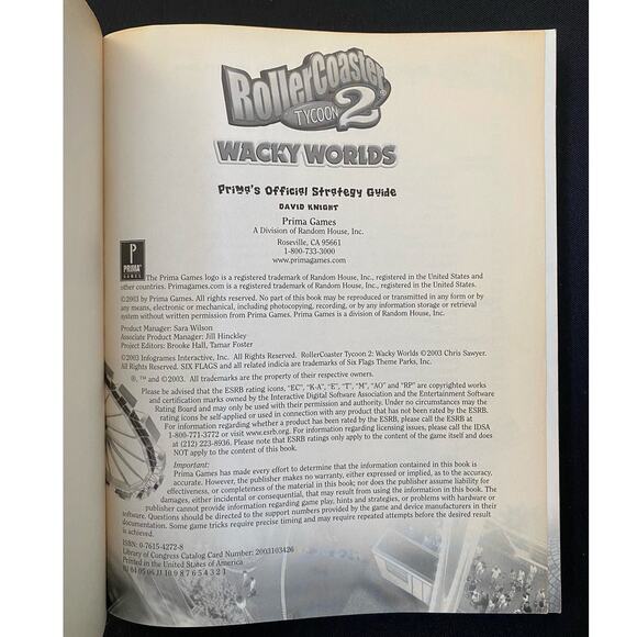 RollerCoaster Tycoon 2: Wacky Worlds Expansion Pack Prima Official Guide - Picture 4 of 10